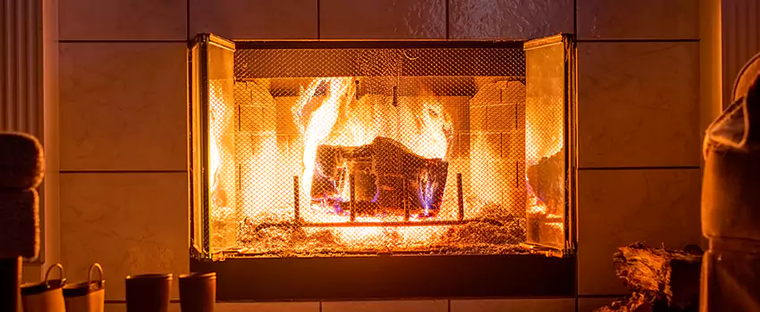 Mendota Hearth Landscape Fireplace Installation in Collinsville, Illinois