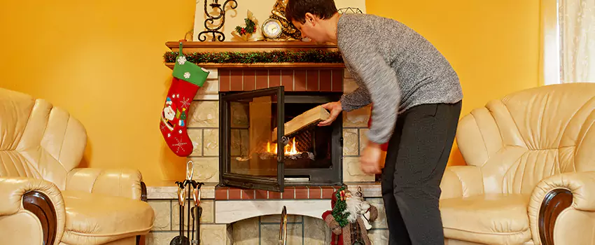 Rusted Metal Fireplace Restoration in Collinsville, Illinois